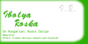 ibolya roska business card